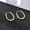 Brass Twist Hoop Earrings EJEW-Q014-02G-4