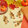 8Pcs Thanksgiving Day Alloy & Acrylic Pendant Decorations HJEW-SC0001-76D-4