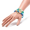 4Pcs 4 Style Handmade Polymer Clay Heishi Surfer Stretch Bracelets Set BJEW-JB08638-3