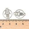 201 Stainless Steel Laser Cut Ring with Hamsa Hand Links STAS-P428-09P-3