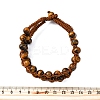 Natural Tiger Eye Round Beaded Multi-strand Bracelets for Men Women BJEW-G743-02B-5