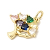 Brass Pave Cubic Zirconia Pendants LS-KK-G554-17G-2