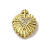 Rack Plating Brass Micro Pave Clear Cubic Zirconia Pendants KK-R158-08B-G-1