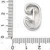 Brass Initial Beads KK-B167-27P-01C-3