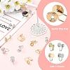 20Pcs 2 Colors Brass Spiral Pad Ear Cuff Findings EJEW-YW0001-17-4