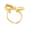 Brass Micro Pave Cubic Zirconia Cuff Rings RJEW-P102-02G-3