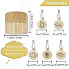 20Pcs 10 Style Round Wood Locking Stitch Markers TOOL-WH0057-002-2