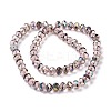 Transparent Electroplate Glass Beads Strands GLAA-F122-02B-3