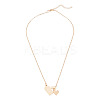 1Pc 302 Stainless Steel Heart Puzzle Pendant Cable Chain Lariat Y Necklaces for Women NJEW-TADJ0001-01KCG-2