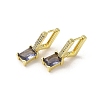 Rectangle Real 18K Gold Plated Brass Dangle Hoop Earrings EJEW-L268-027G-05-1