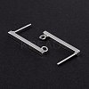 304 Stainless Steel Stud Earring Findings STAS-G224-21S-01-2