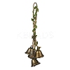 2Pcs Tibetan Style Alloy & Iron Bell Pendant Decorations HJEW-JM04428-4
