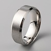 201 Stainless Steel Plain Band Ring for Men Women LS-RJEW-WH0010-06H-MP-1