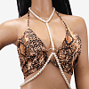 1Pc Zinc Alloy with ABS Imitation Pearl Body Chain for Women AJEW-HY0002-15-5