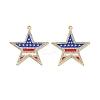 Independence Day Alloy Enamel Pendants ENAM-I069-01G-05-1