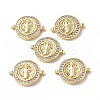 Eco-Friendly Rack Plating Brass Micro Pave Clear Cubic Zirconia Connector Charms KK-F845-03G-4