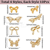 40Pcs 4 Styles Alloy Beads FIND-SC0014-70-2