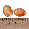 Natural Orange Red Agate(Dyed & Heated) Cabochons G-O175-15C-02-3