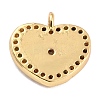 Golden Plated Brass Micro Pave Clear Cubic Zirconia Charms ZIRC-L097-033F-G-3