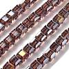Electroplate Glass Beads Strands EGLA-H108-01A-AB02-1