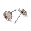 201 Stainless Steel Stud Earring Findings STAS-D379-10B-P-2