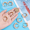 4 Pairs Vintage Natural Pearl Braided Hoop Earrings for Girl Women EJEW-UN0002-07-4
