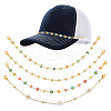 Brass Enamel Link Baseball Cap Chain AJEW-GO00028-1