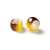 Spray Painted ABS Plastic European Beads KY-G033-02A-12-2