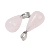 Natural Rose Quartz Pendants G-S364-072P-01-2