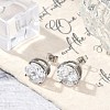 304 Stainless Steel Stud Earrings for Women EJEW-F351-01P-1