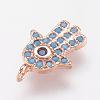 Brass Micro Pave Cubic Zirconia Charms ZIRC-G104-16-2