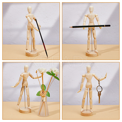 3 Styles Unfinished Blank Wooden Puppet DIY-FH0006-97-1