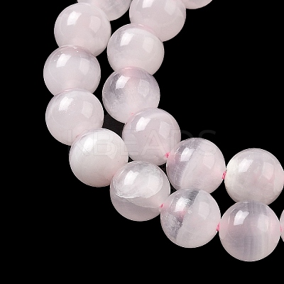 Natural Pink Calcite Beads Strands G-Z103-A01-8mm-1