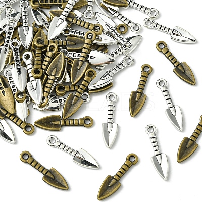 60Pcs 2 Colors Tibetan Style Alloy Pendants TIBEP-FS0001-23-1
