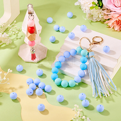 50Pcs Food Grade Eco-Friendly Silicone Beads SIL-TA0002-89H-1
