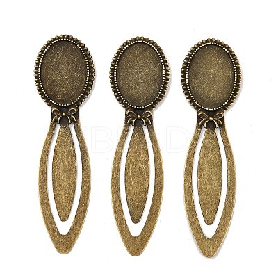 Vintage Tibetan Style Alloy Bookmarks Cabochon Settings X-TIBE-Q032-27AB-NR-1