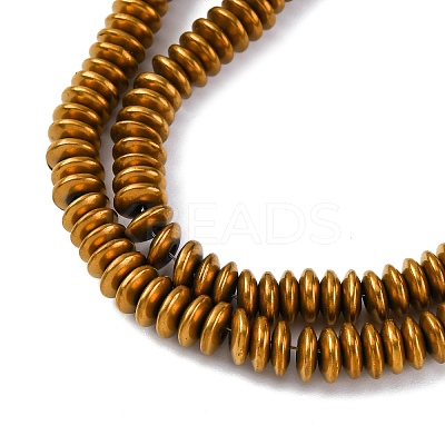 Electroplated Non-magnetic Hematite Beads Strands G-P571-B01-01D-1