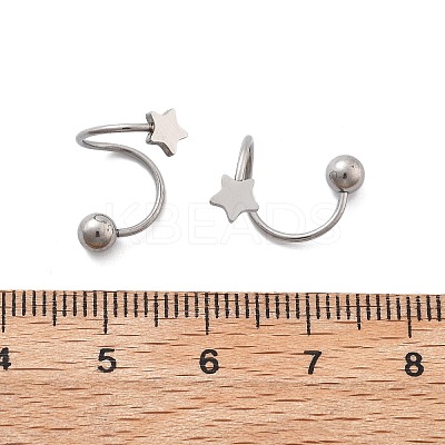 304 Stainless Steel Spiral Cartilage Earrings AJEW-A062-04P-02-1