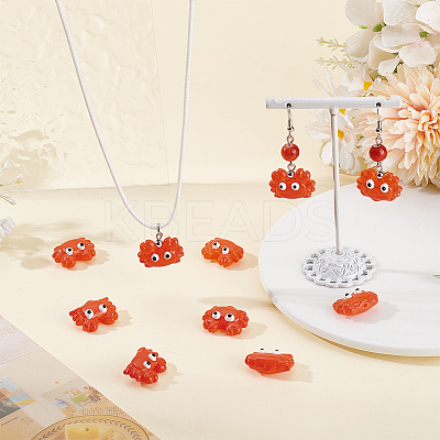 10Pcs Glass Enamel Beads LAMP-PA0001-44C-1