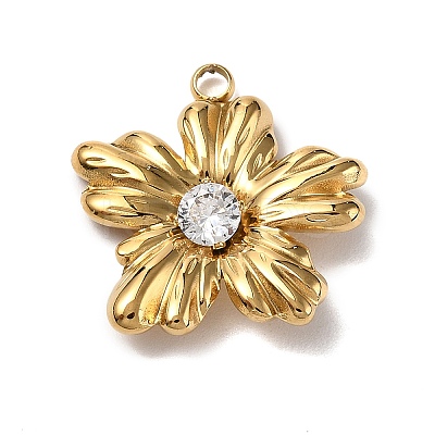 304 Stainless Steel Rhinestone Pendants LS-STAS-P395-11B-G-1
