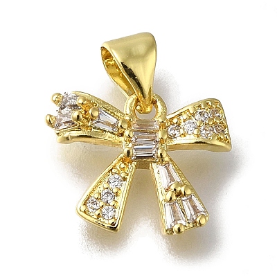 Rack Plating Brass Micro Pave Cubic Zirconia Charms KK-G500-14A-G-1
