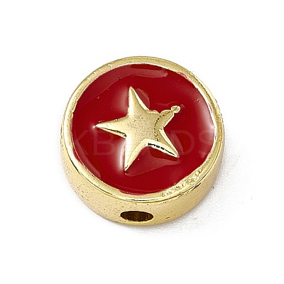 Brass Enamel Beads LS-KK-F814-03G-04-1