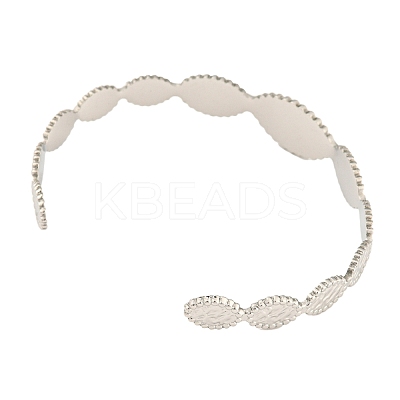 Tarnish Resistant 304 Stainless Steel Open Cuff Bangles for Women STAS-D016-01P-1