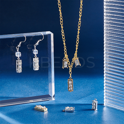 8Pcs 4 Styles 304 Stainless Steel Pendant Rhinestone Settings STAS-UN0038-11-1