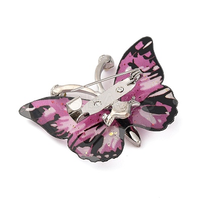 Butterfly Transparent Resin Brooch LS-JEWB-M047-01E-1
