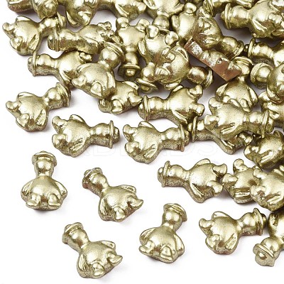 Spray Painted Opaque Resin Cabochons CRES-N027-09-1