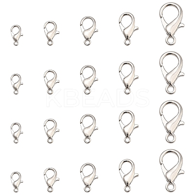 100Pcs 5 Styles Zinc Alloy Lobster Claw Clasps FIND-YW0006-18P-1
