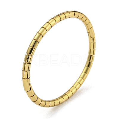 PVD Vacuum Plating 202 Stainless Steel Column Hinged Bangles for Women Men BJEW-M317-06D-G-1