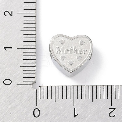 Tarnish Resistant 304 Stainless Steel European Beads STAS-K286-04E-P-1