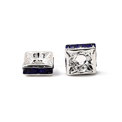 Brass Rhinestone Spacer Beads X-RSB072-1